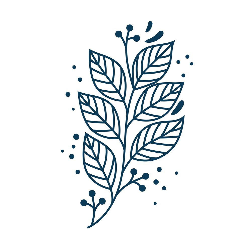 branch and leaves vector
