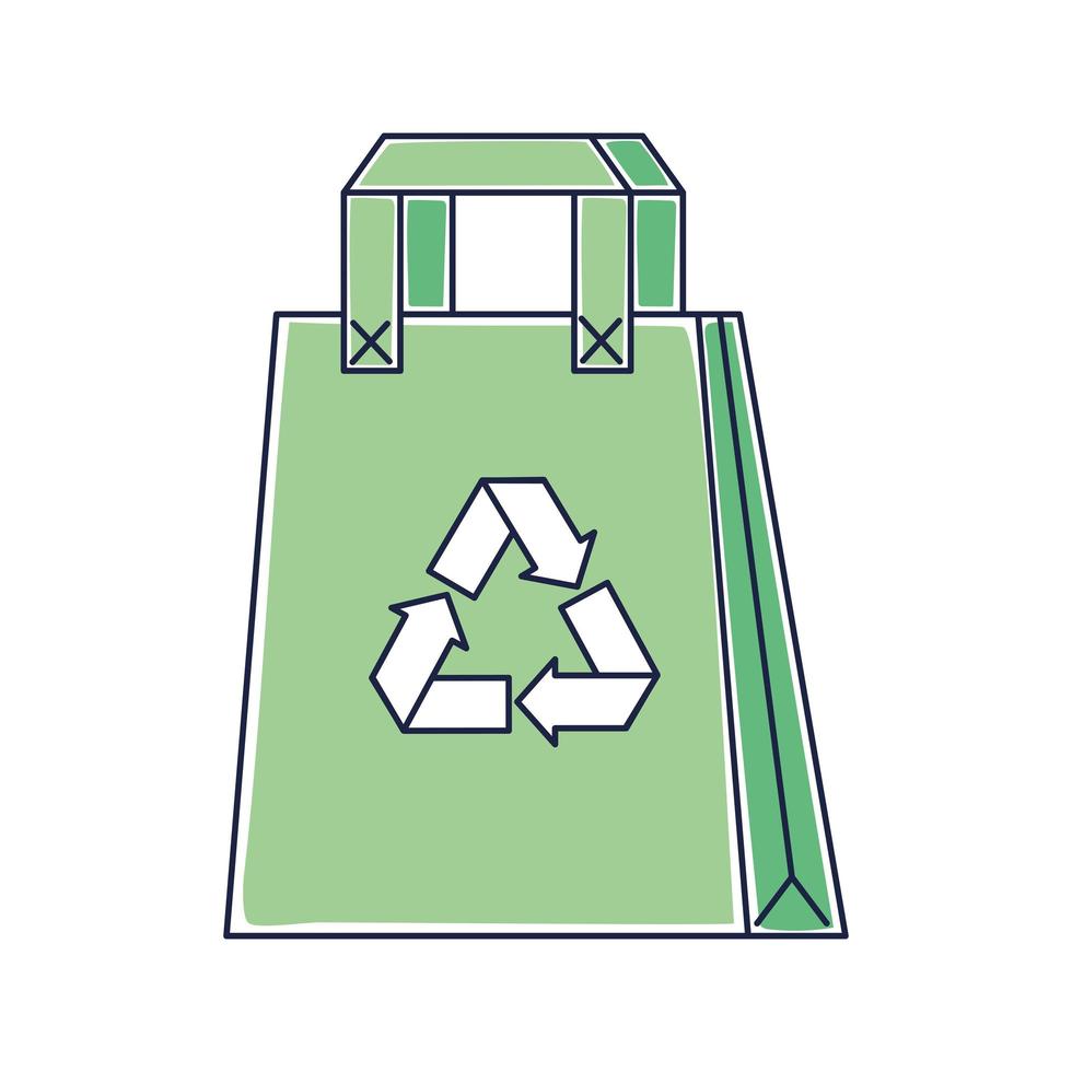 paper recycle bag vector