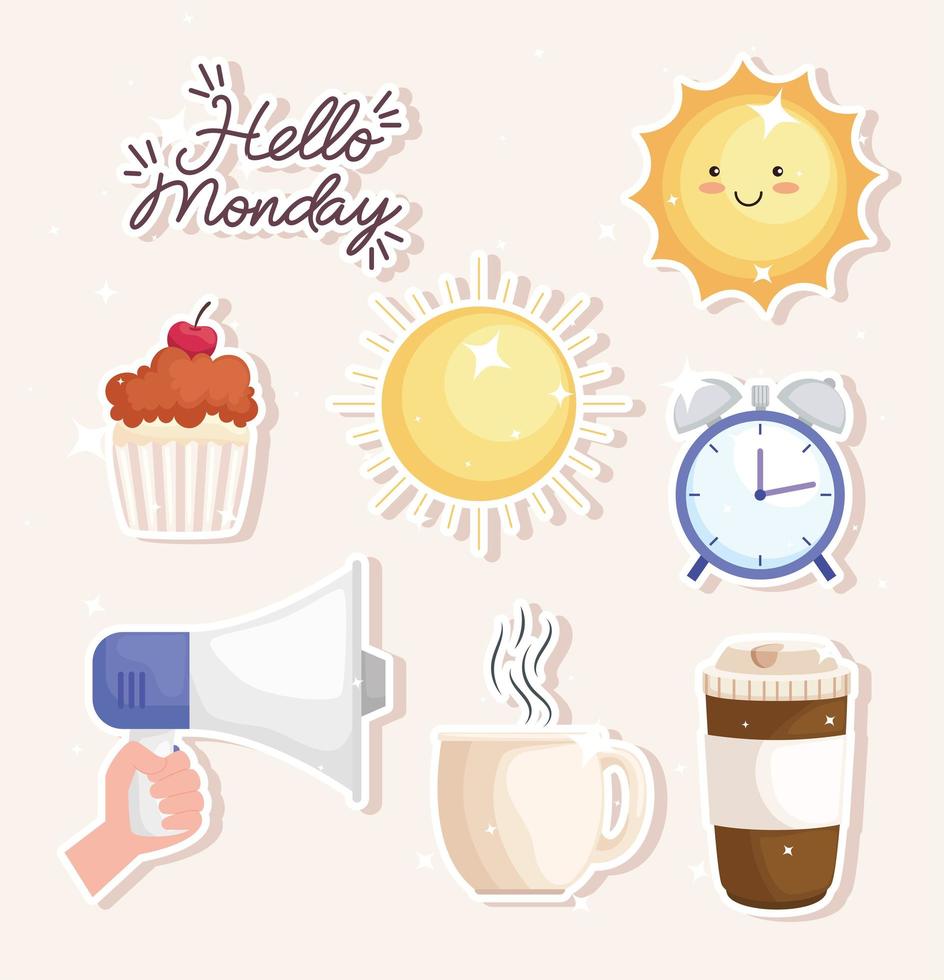 hello monday in desktop 3807678 Vector Art at Vecteezy