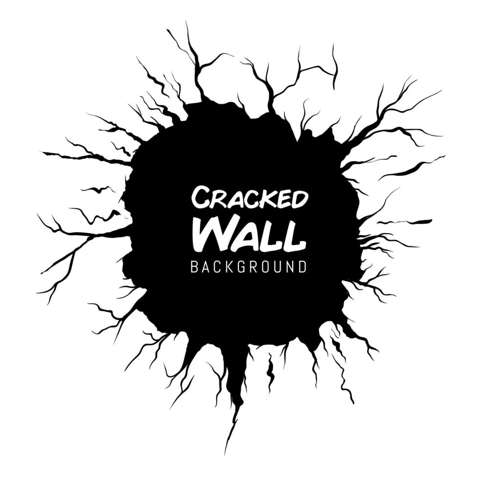 cracked wall background vector