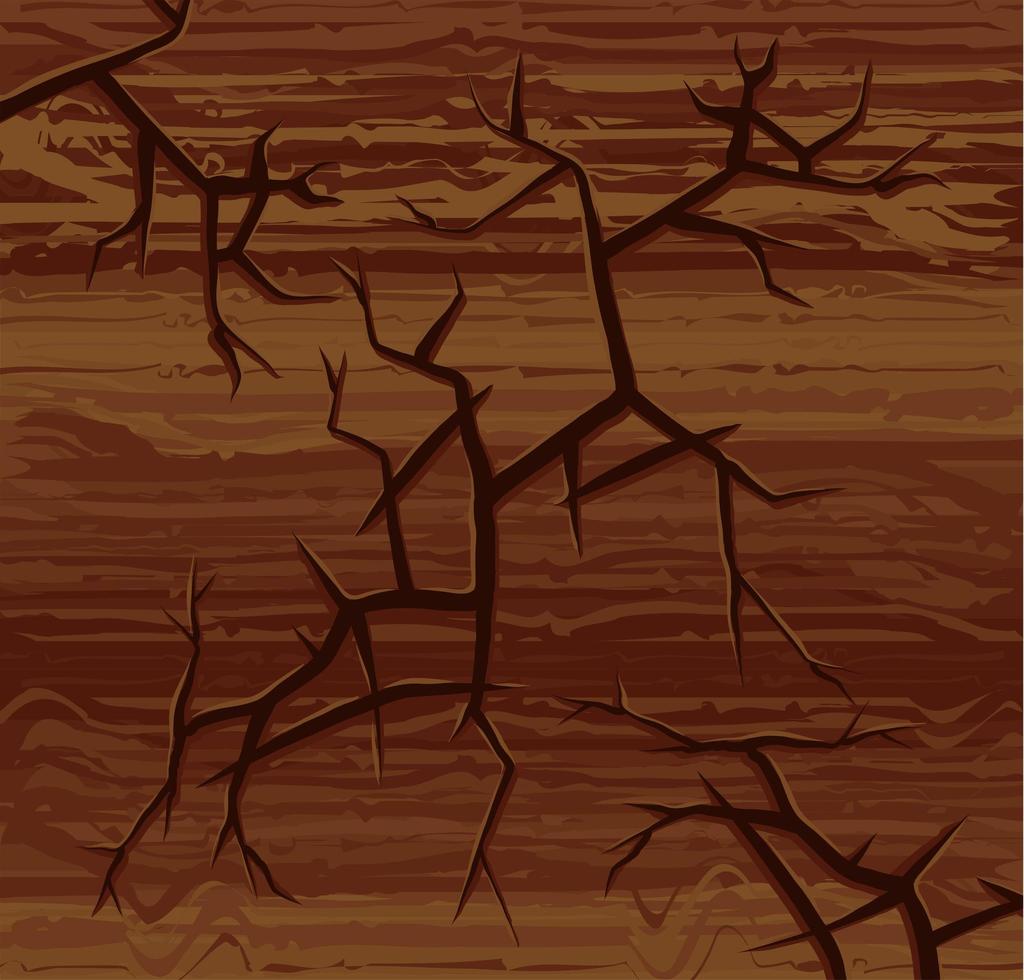 cracked wooden wall vector