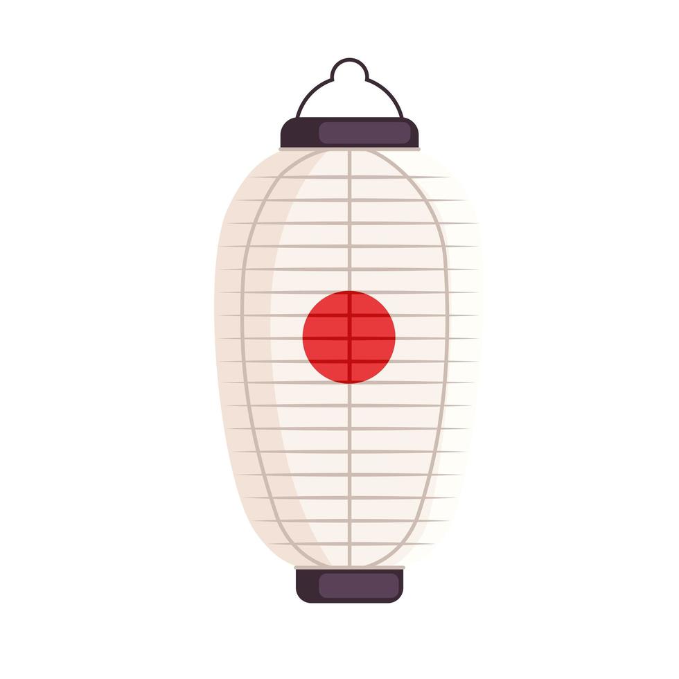 japanese lantern with flag vector