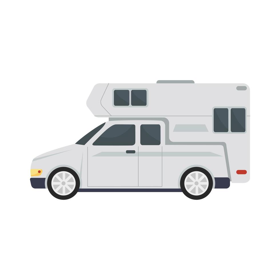 remolque camioneta blanca vector