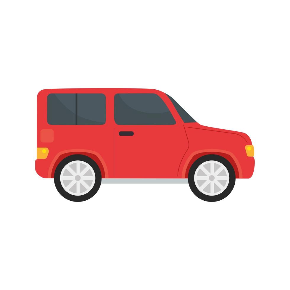 Isolated red car vector