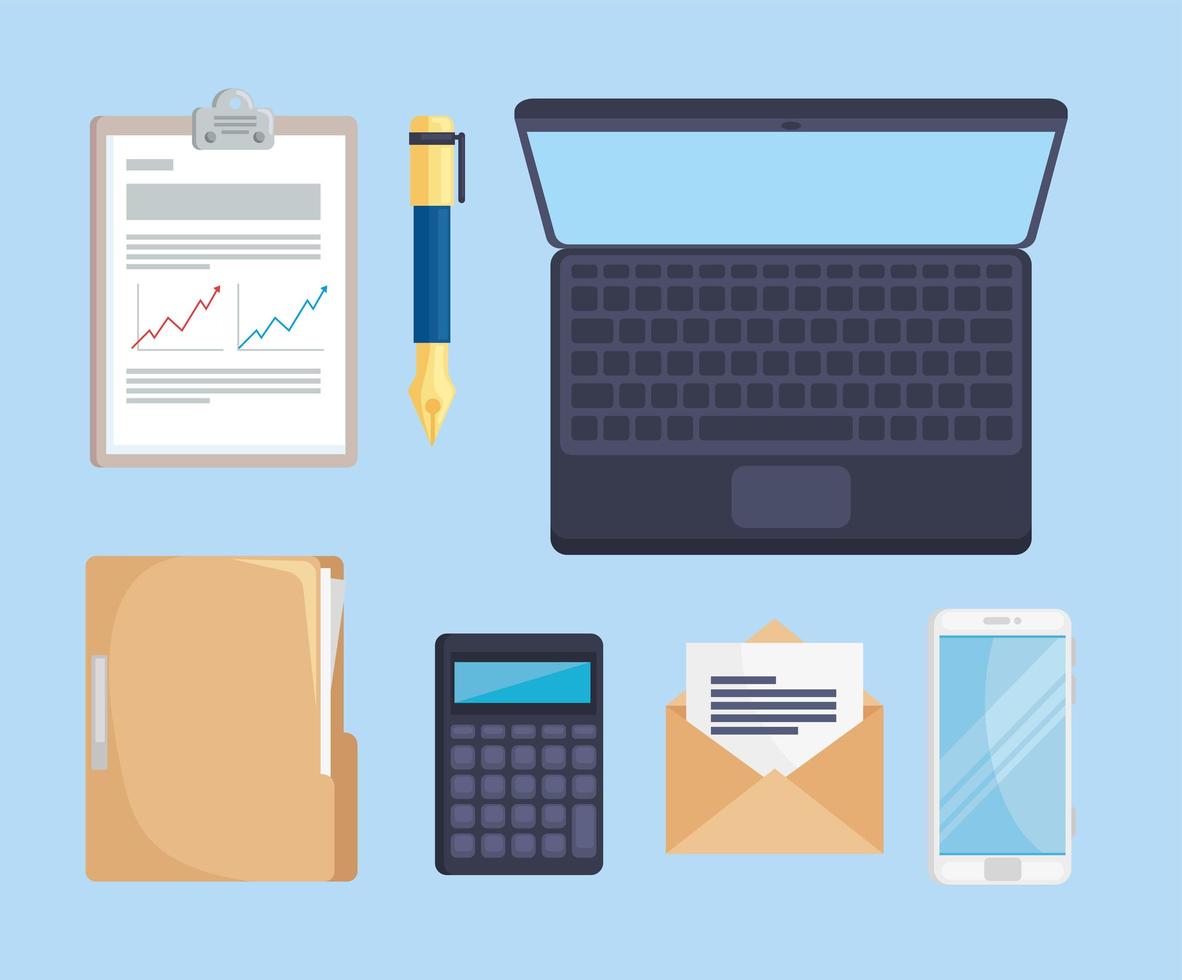 audit icon set vector