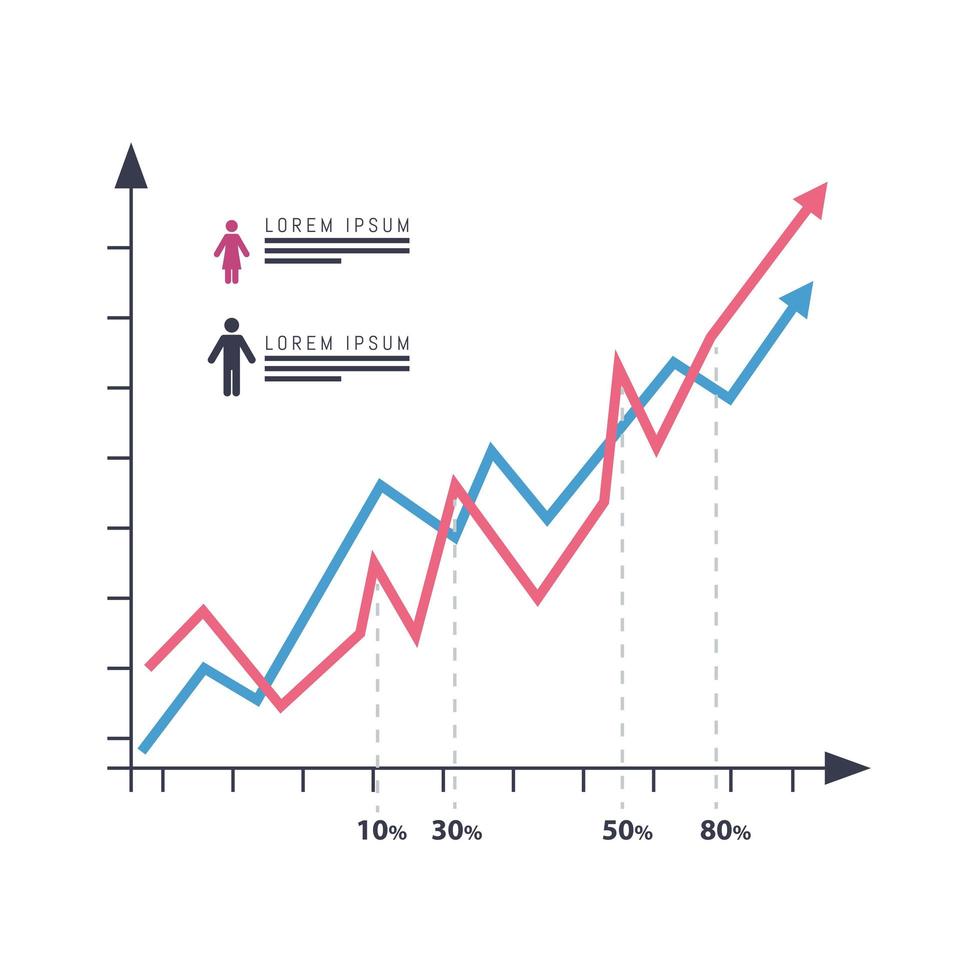 Demography increase arrows vector