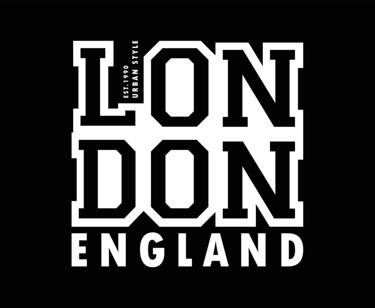 diseño de camiseta de vector de tipografía de londres