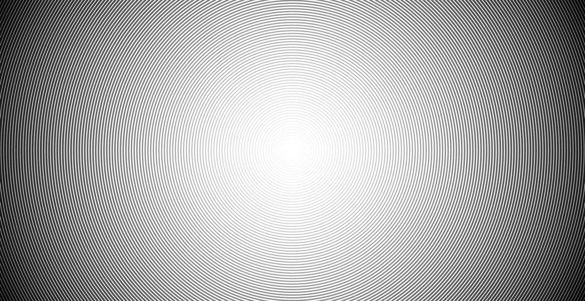 Concentric circle. Illustration for sound wave. Abstract circle line pattern. Black and white graphic vector