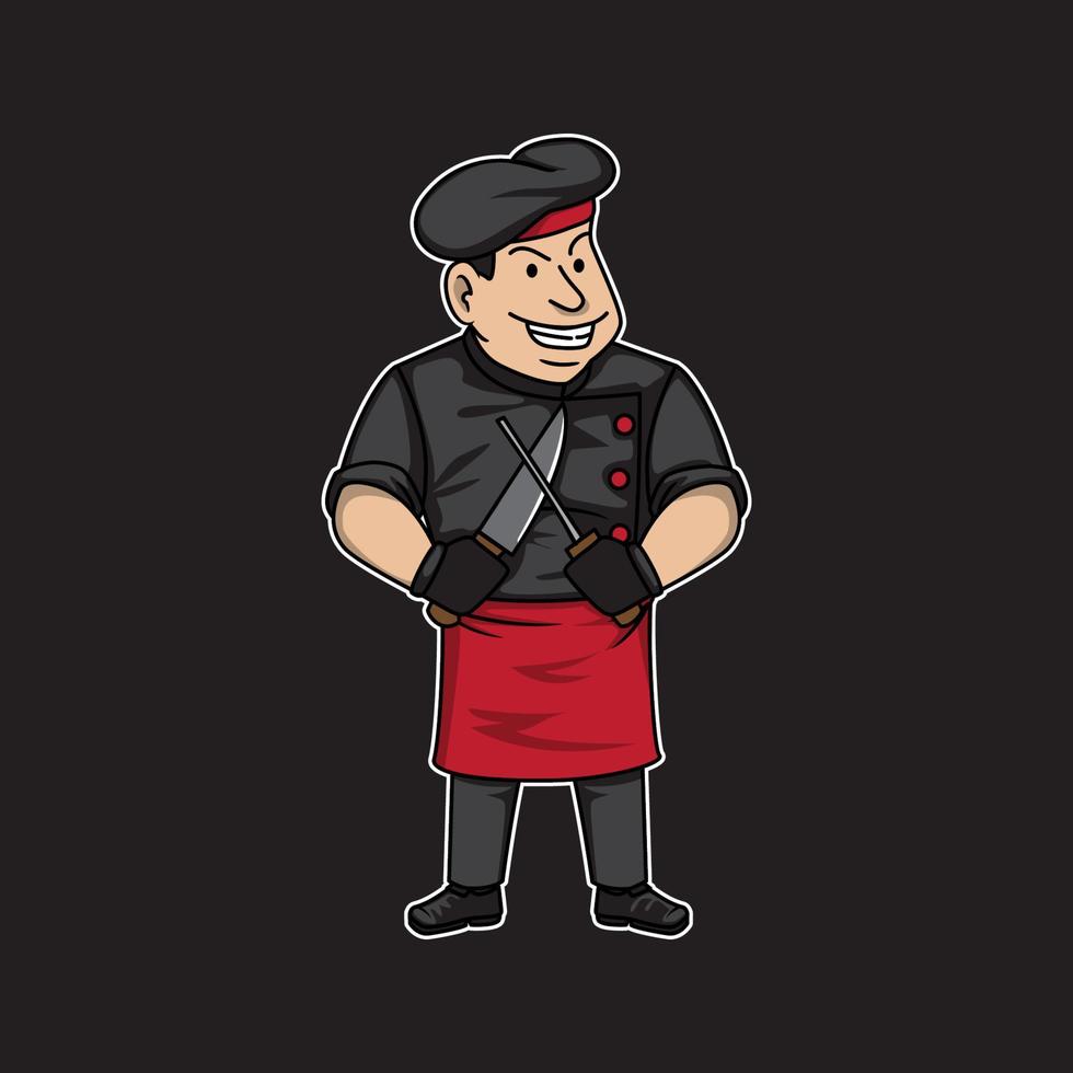 Cartoon Chef illustration vector