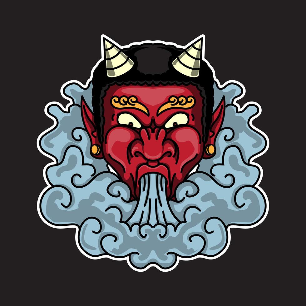 smoke demon logo vector