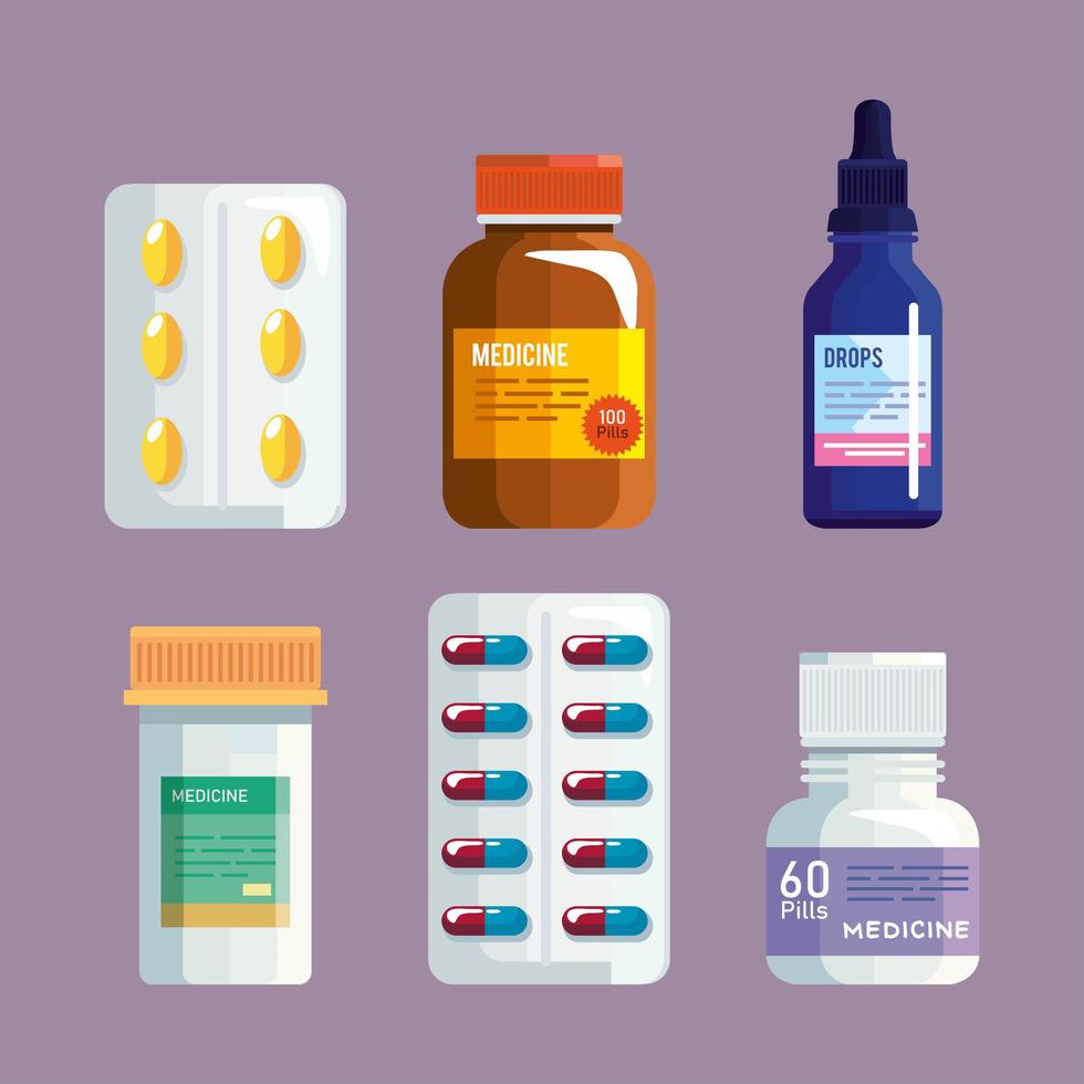 pills symbol set 4992529 Vector Art at Vecteezy