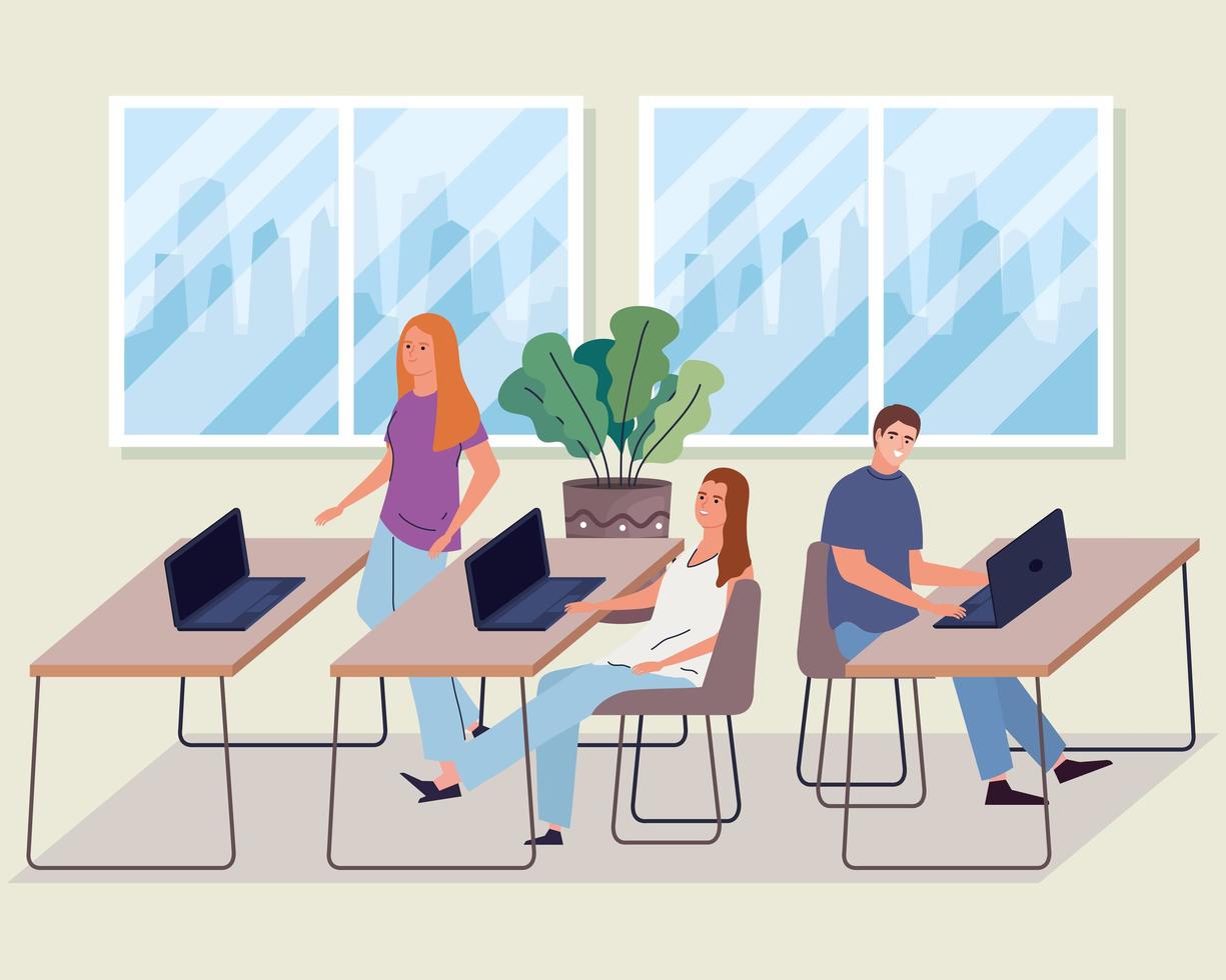 workers in workspace vector