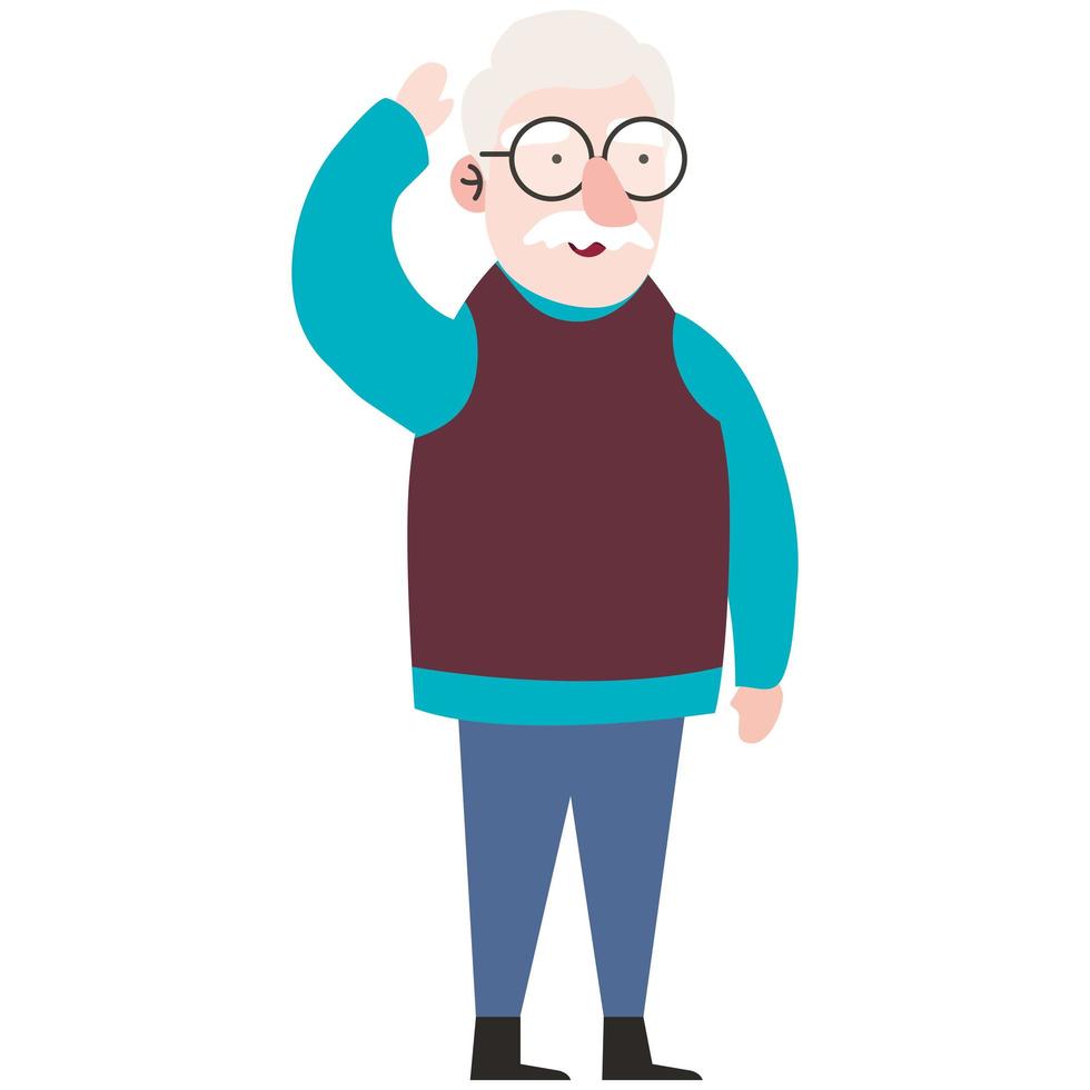 Grandfather cartoon design vector