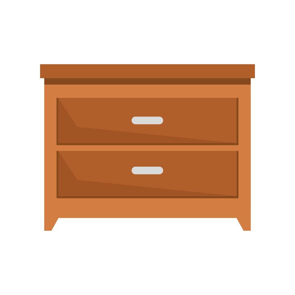 icono de cajón de madera vector