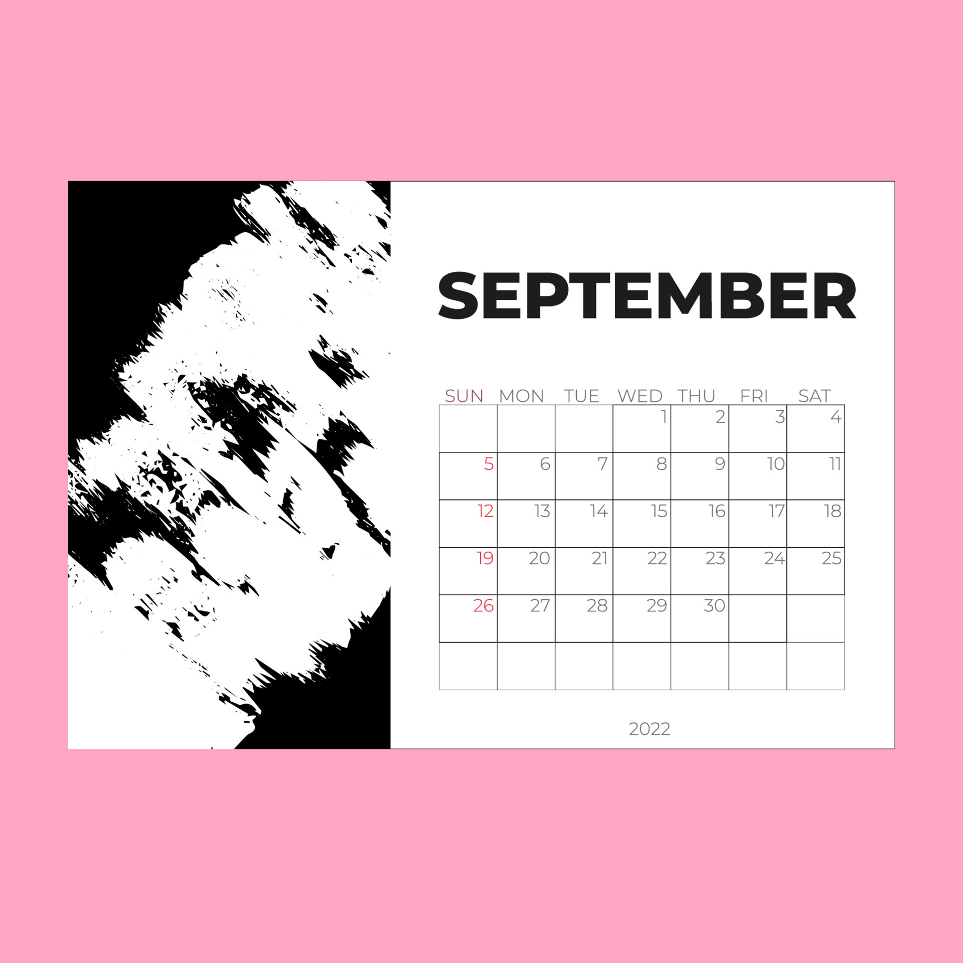 September 2022 quarterly calendar block. Wall calendar in English, week  starts from Sunday. Vector Illustration Stock Vector Image & Art - Alamy