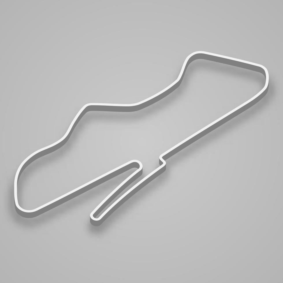 Donington Park Circuit for motorsport and autosport. Britain Grand prix vector