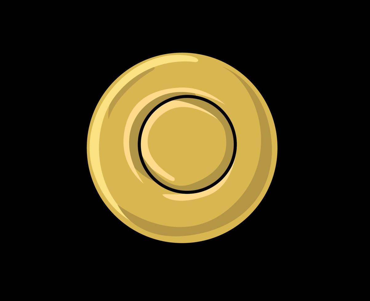 Sugar honeycombs in a Circle Symbol Gold shape Vector Candy Illustration