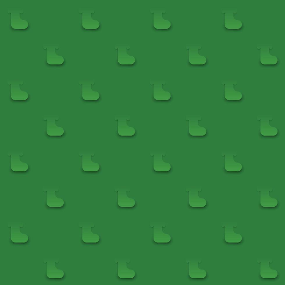 Green Seamless Pattern with Christmas Socks vector