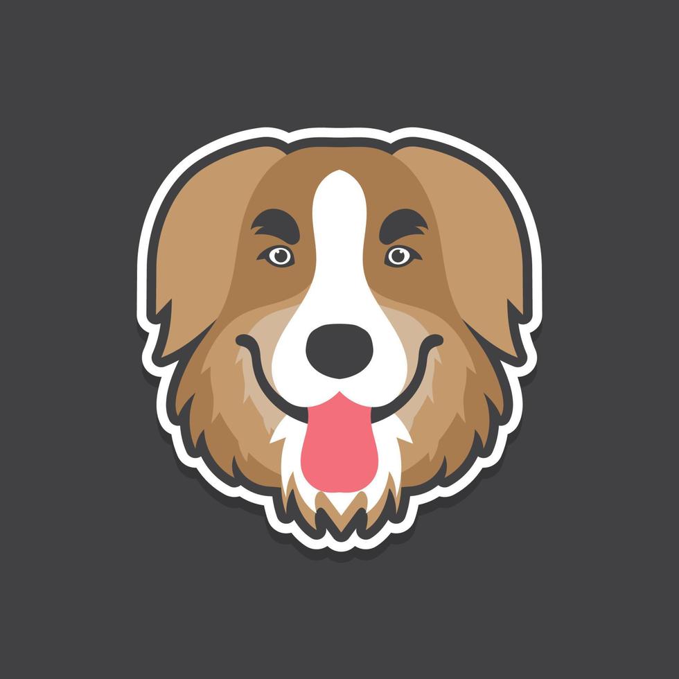 retrato, de, perro, mascota, vector, imagen vector