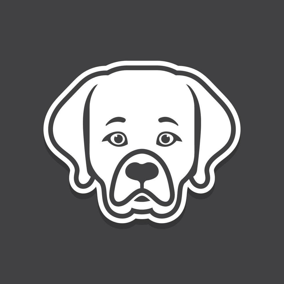 retrato, de, perro, mascota, vector, imagen vector