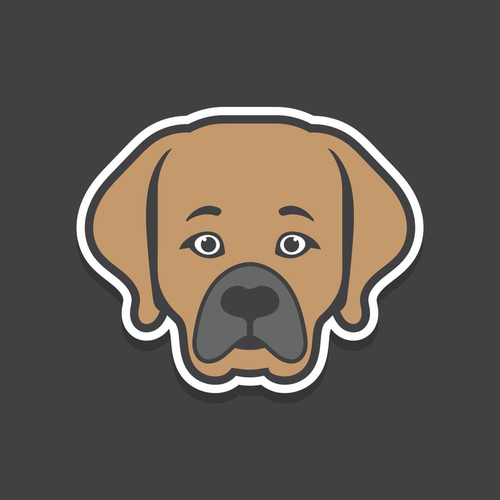 retrato, de, perro, mascota, vector, imagen vector