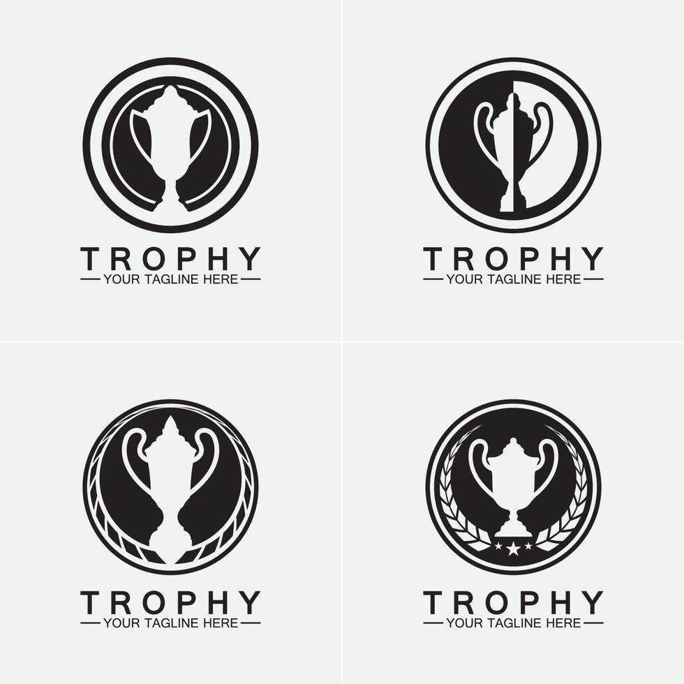 Trophy vector logo icon.champions  trophy logo icon for winner award logo template