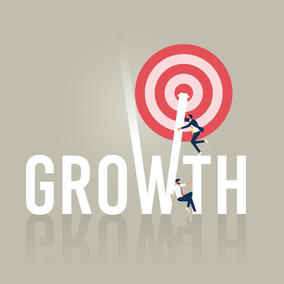 Businessman and upward arrow, Career or investment opportunity symbol, Financial market, stock exchange, Business growth vector concept