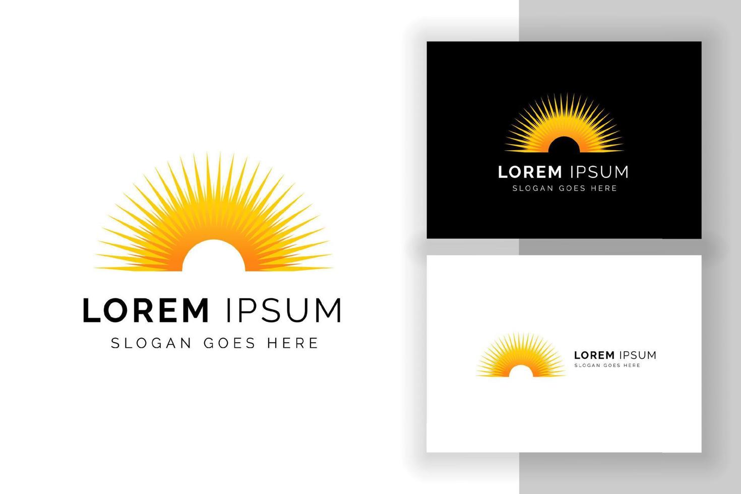 Sun logo design sign symbol template. Creative sun logo illustration. vector