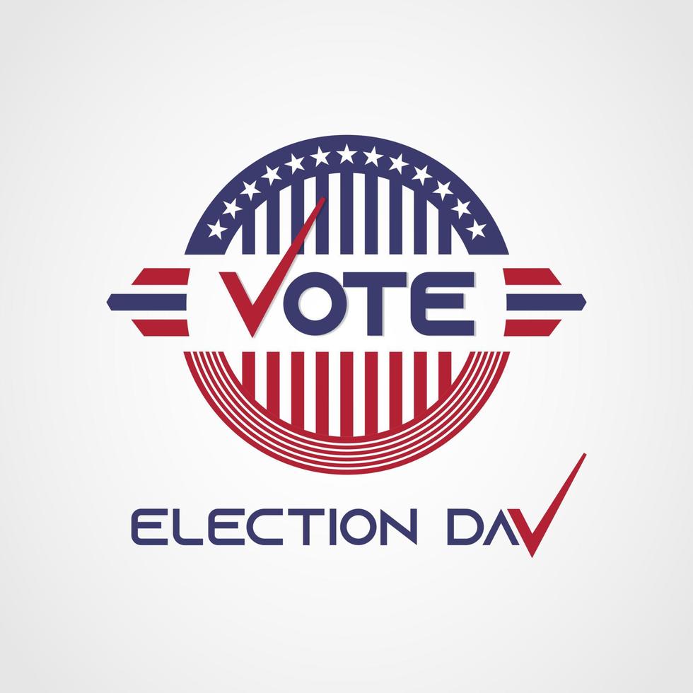 rounded vote for presidential election banner vector