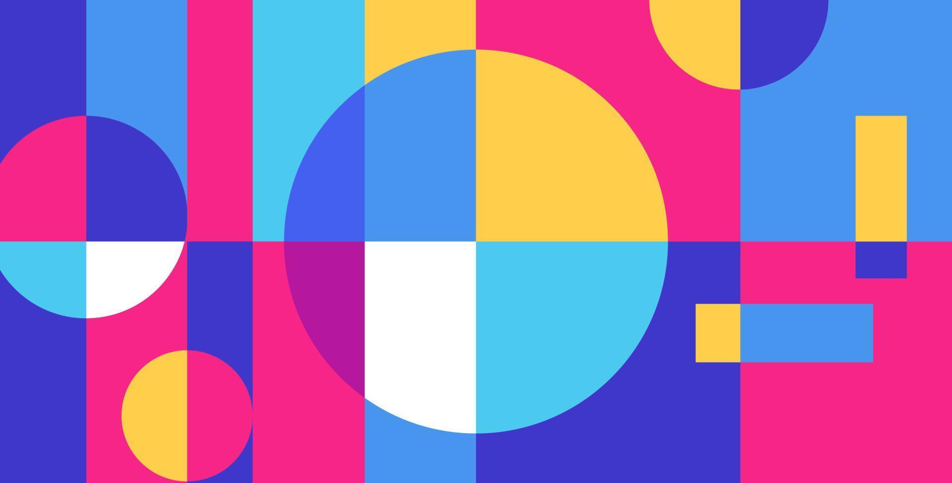 Colourful modern abstract geometric background design Pro Vector