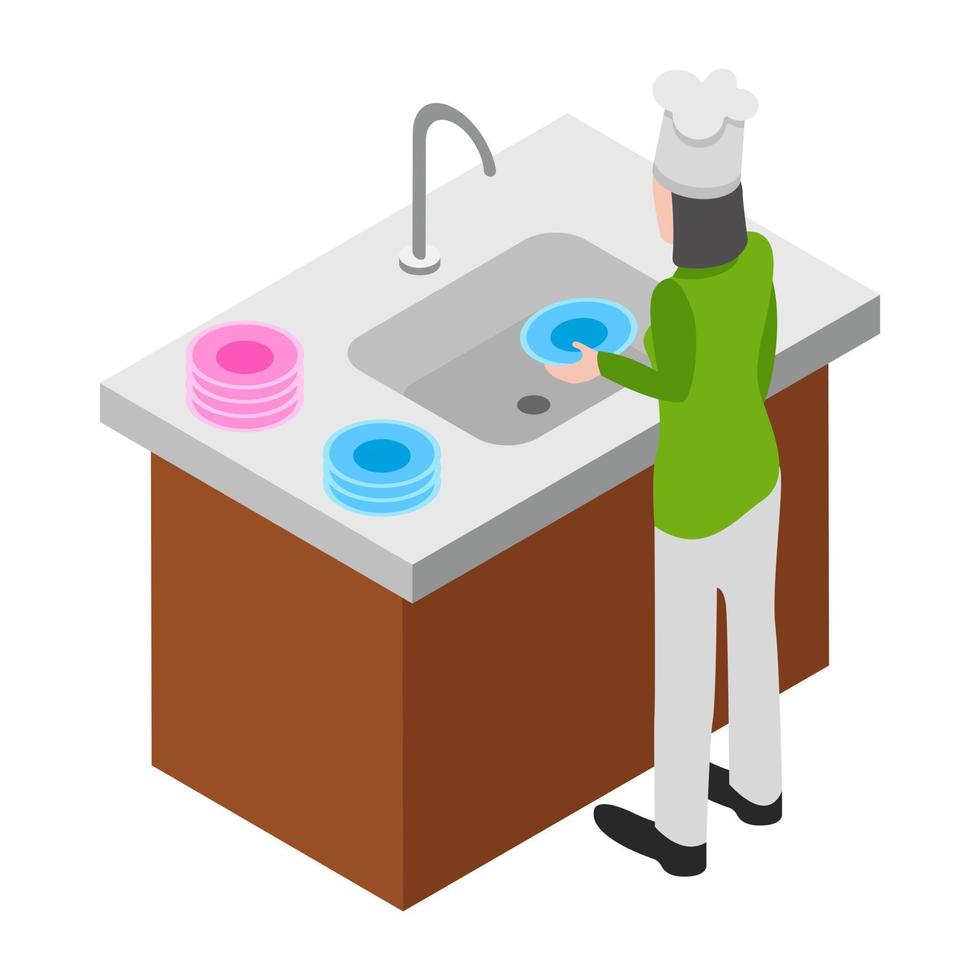 Trendy Dishwasher Concepts vector