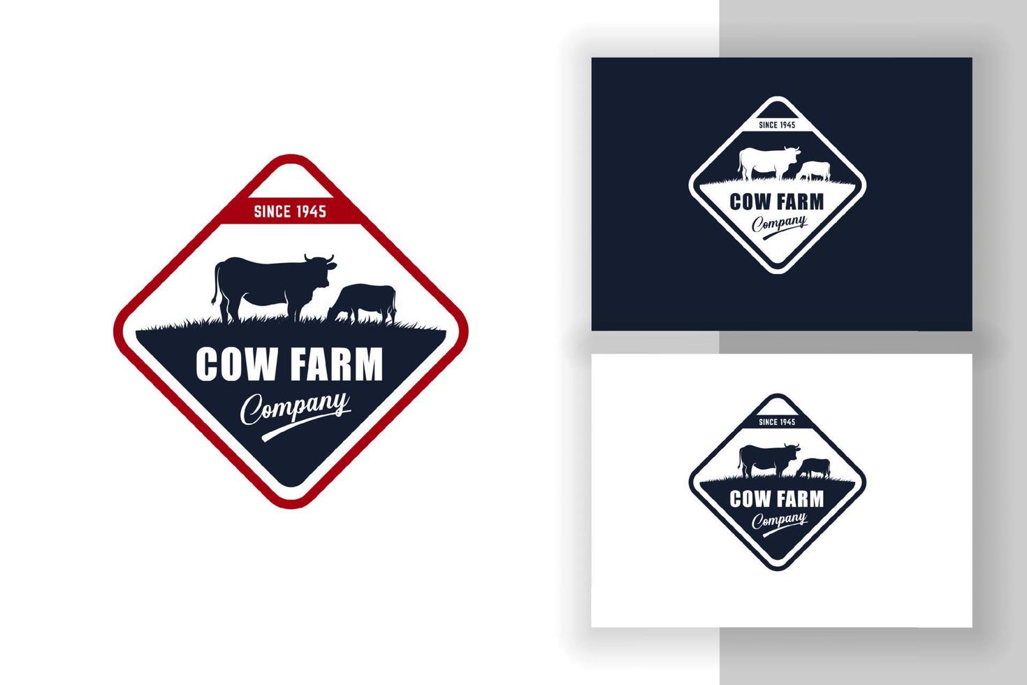 black angus logo design template. cow farm vector illustration.