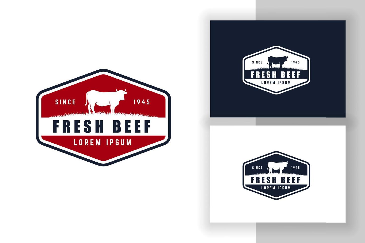 black angus logo design template. cow farm vector illustration.