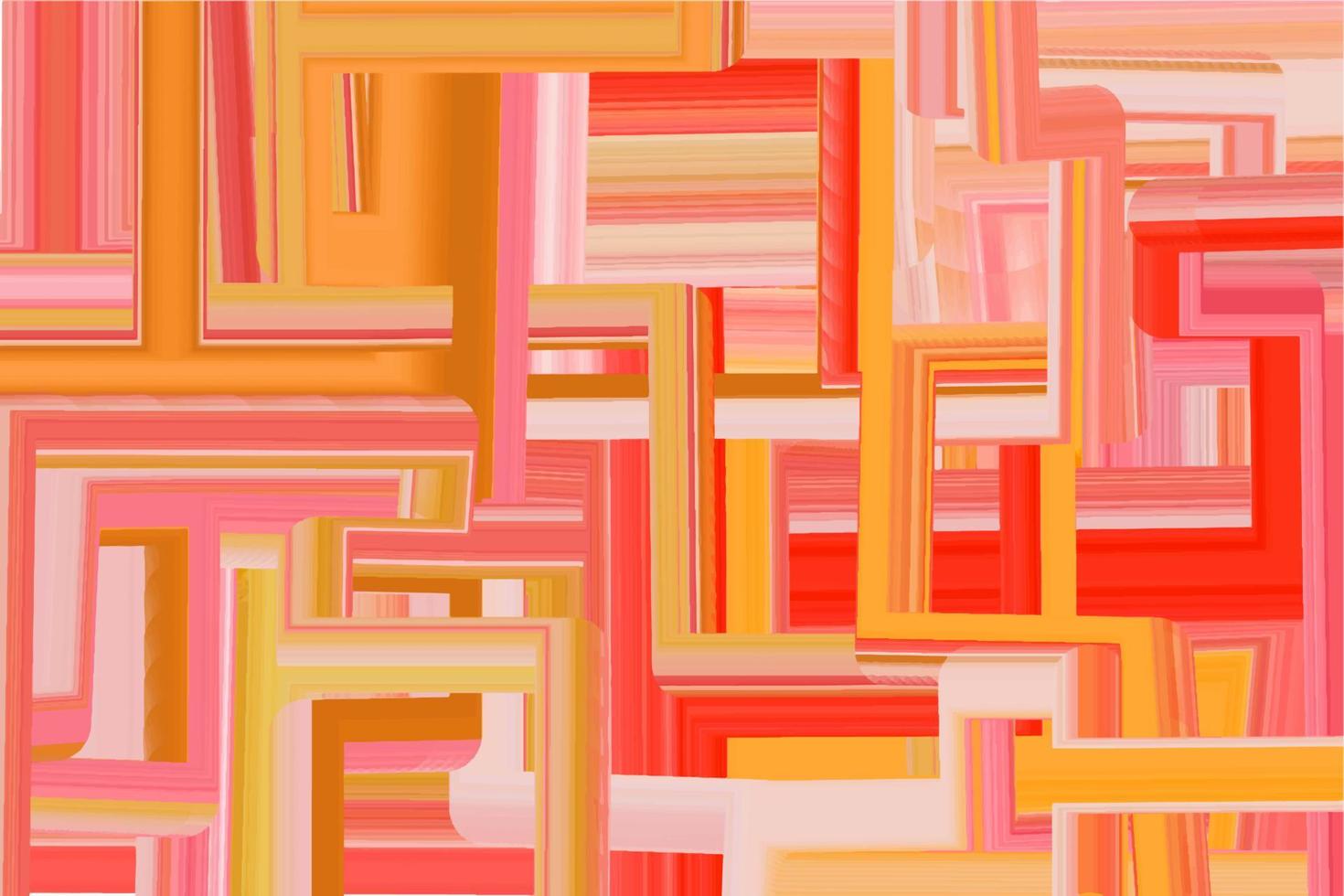 Vertical and horizontal lines, red yellow and pink colors, abstract modern background. Multicolored angles and rectangles. vector