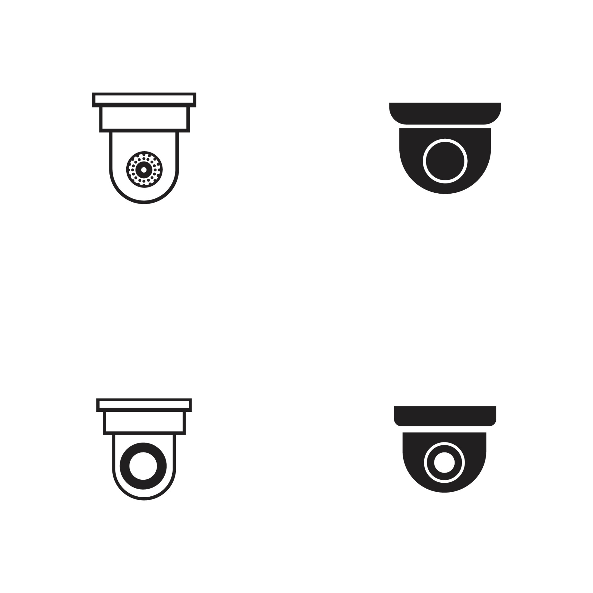 Vector illustration of cctv and camera symbol 4993676 Vector Art at