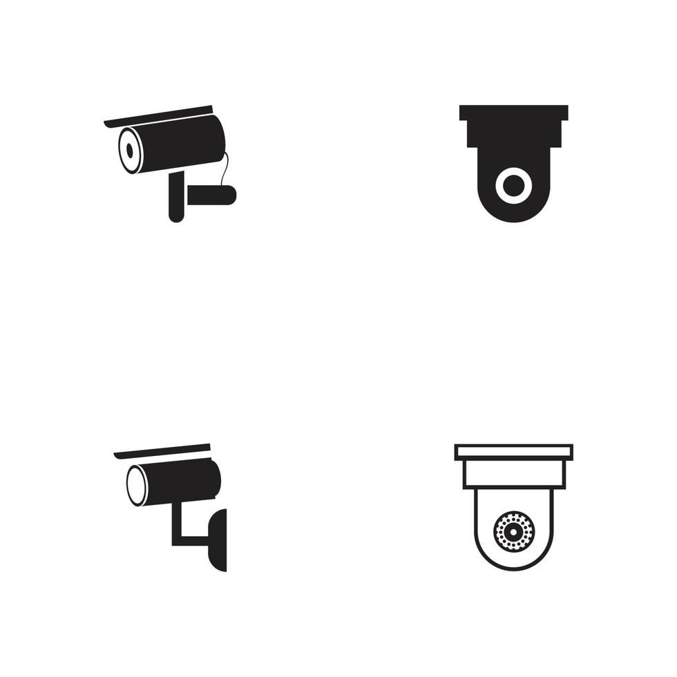 Vector illustration of cctv and camera symbol