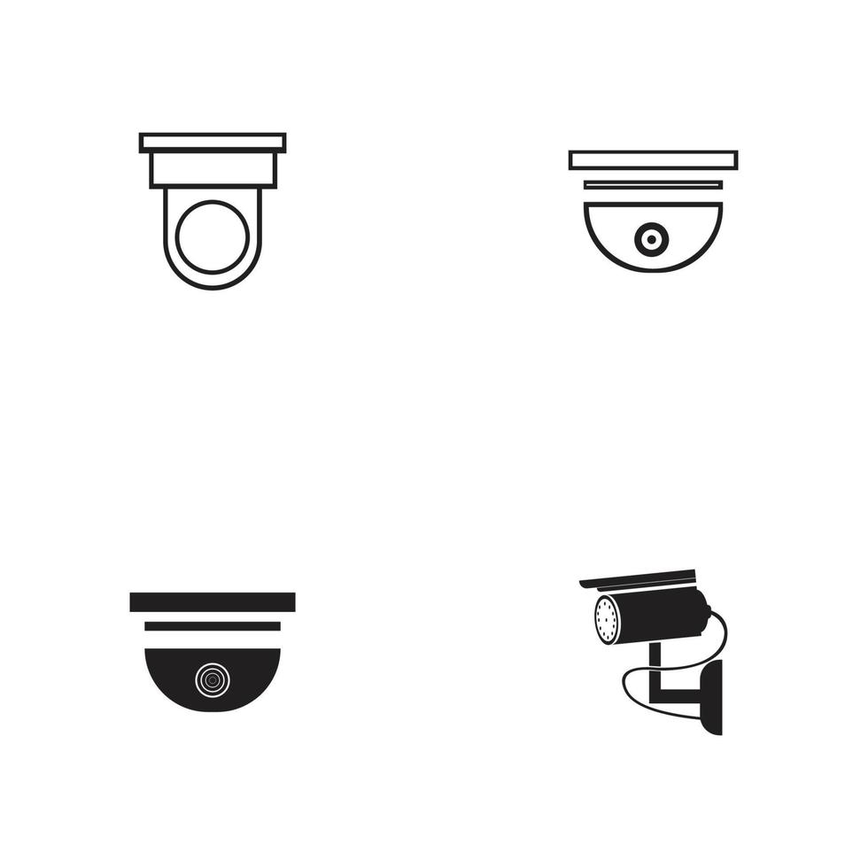 Vector illustration of cctv and camera symbol