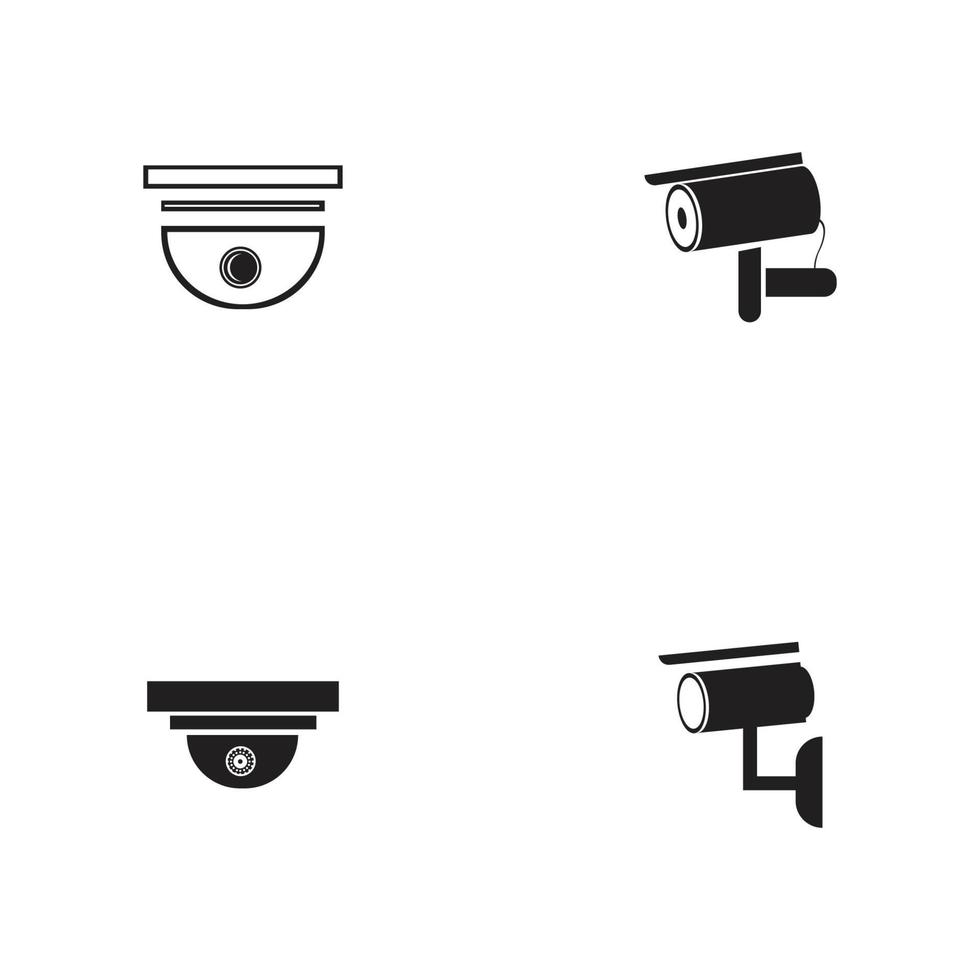 Vector illustration of cctv and camera symbol