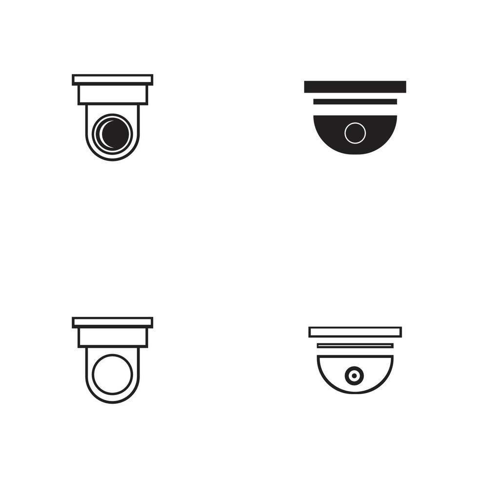 Vector illustration of cctv and camera symbol