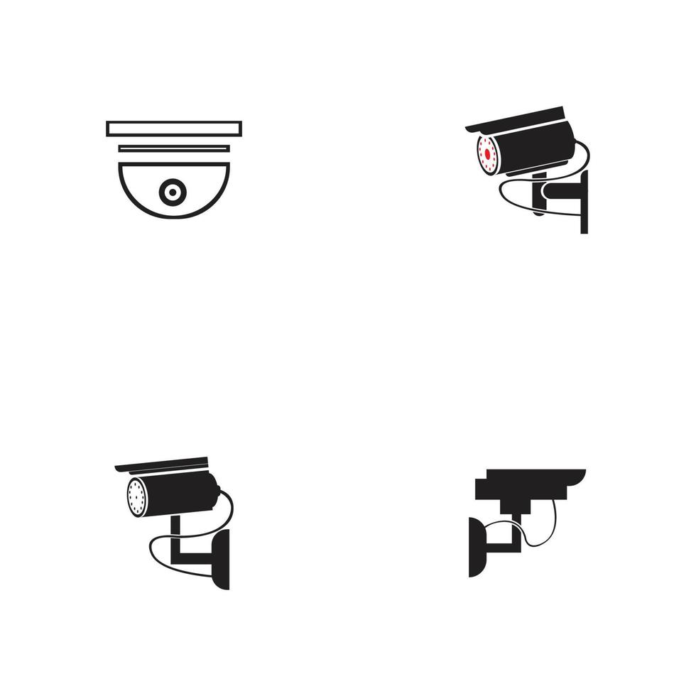 Vector illustration of cctv and camera symbol