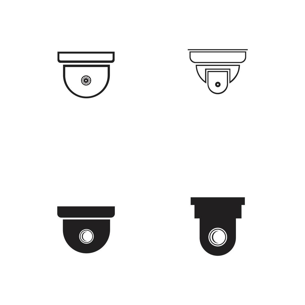 Vector illustration of cctv and camera symbol