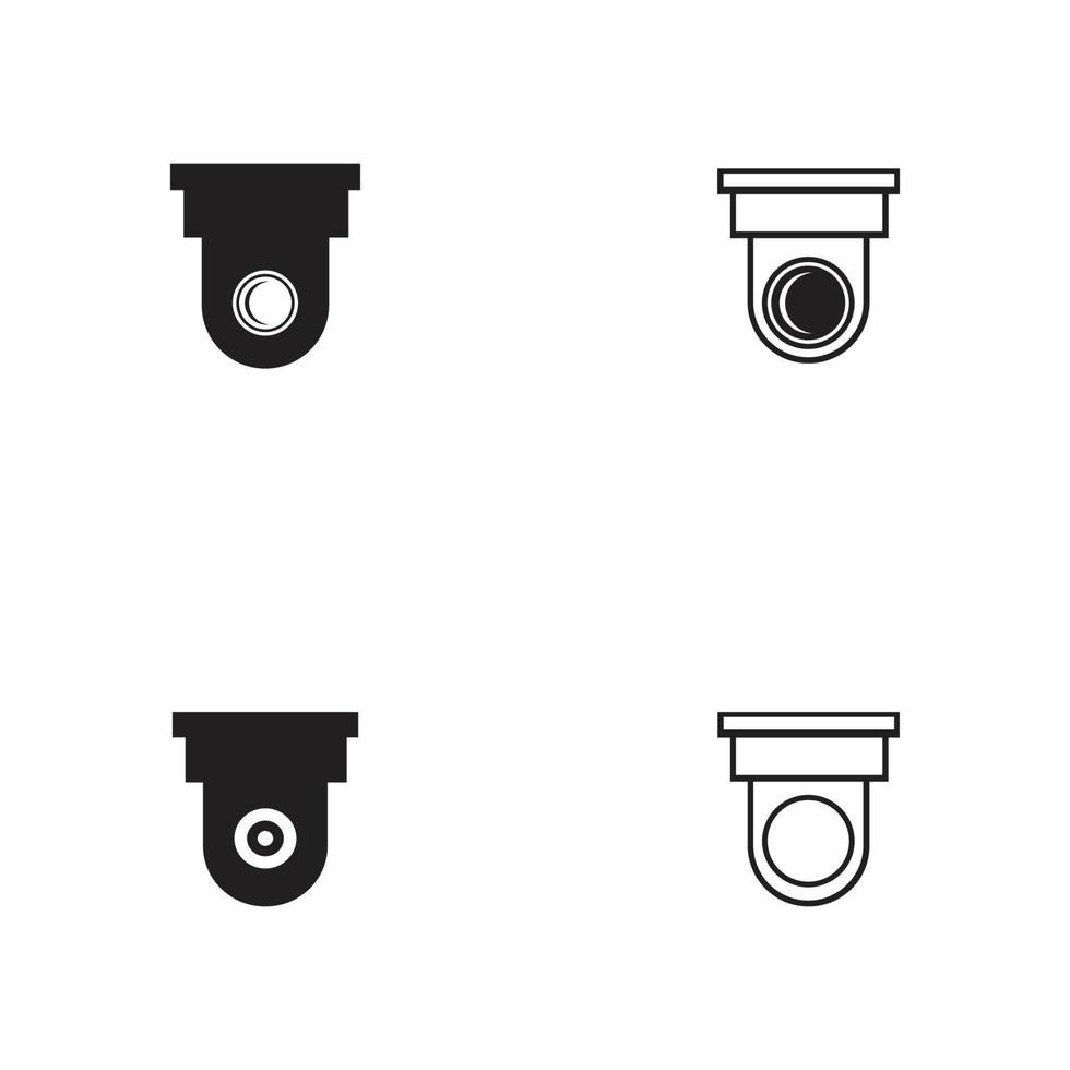 Vector illustration of cctv and camera symbol