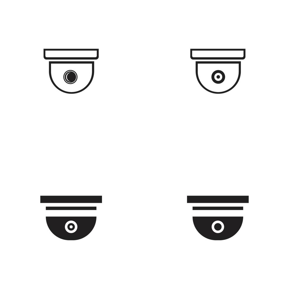 Vector illustration of cctv and camera symbol