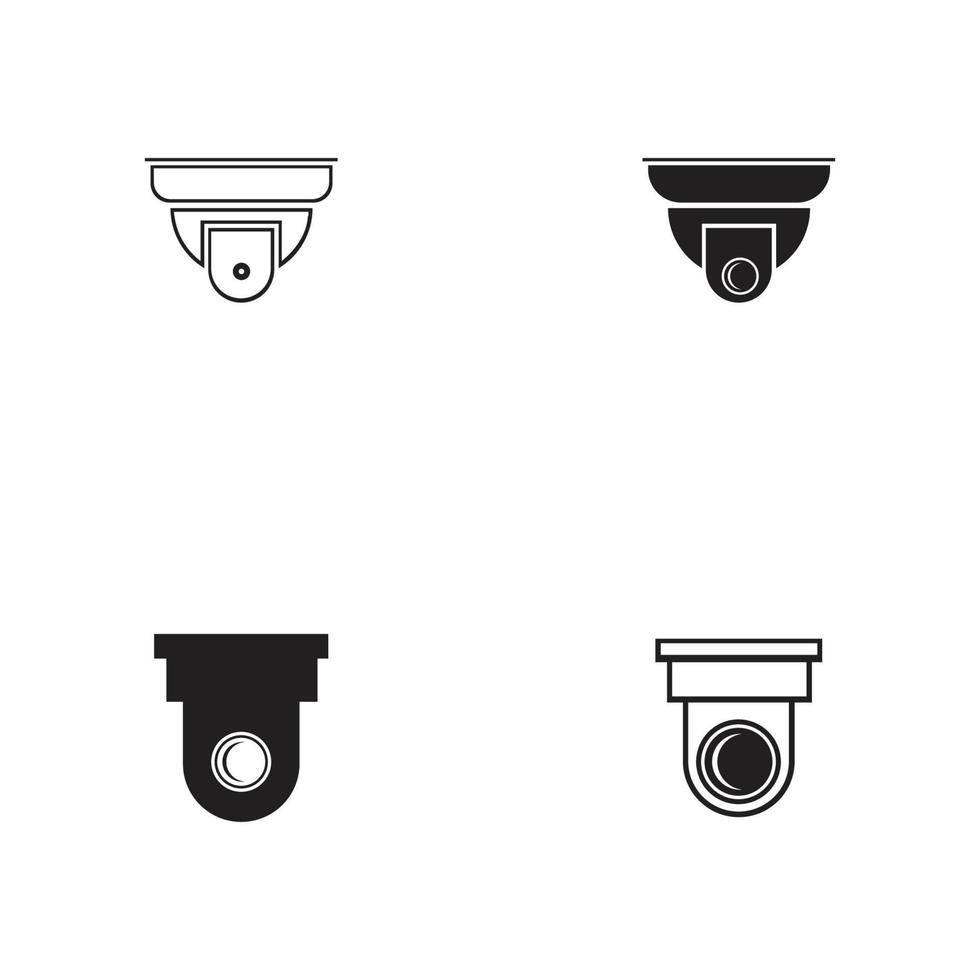 Vector illustration of cctv and camera symbol