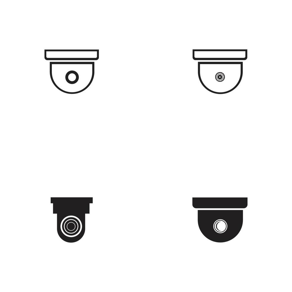 Vector illustration of cctv and camera symbol