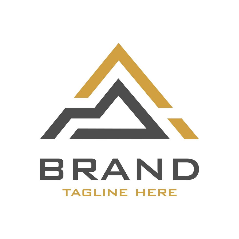 initial logo design A vector