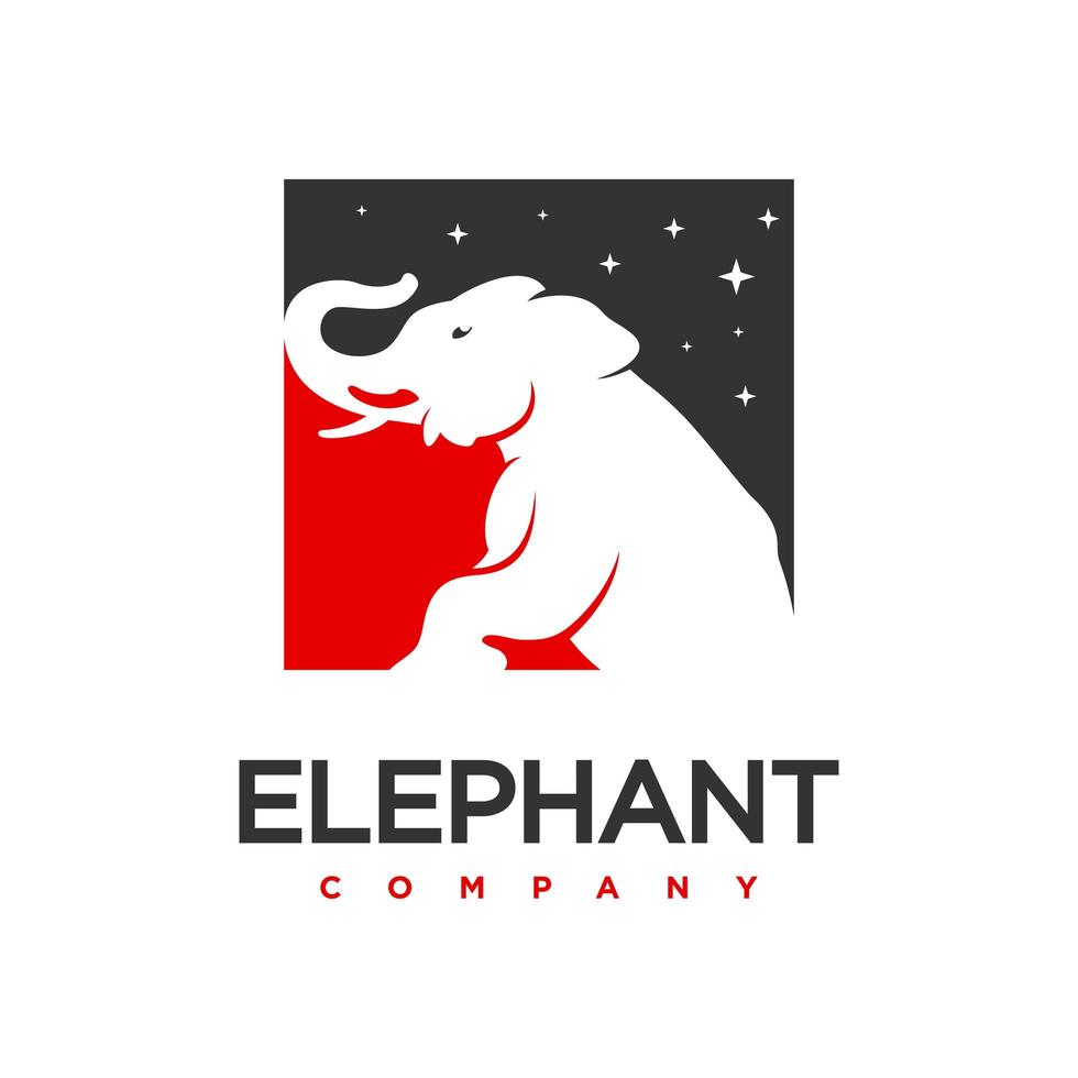 elephant logo design template vector