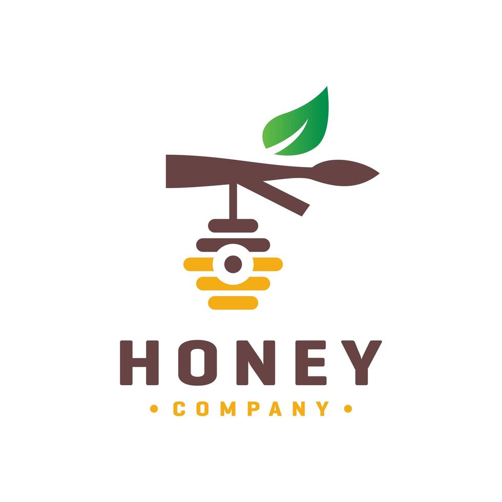 honey wasp vector logo