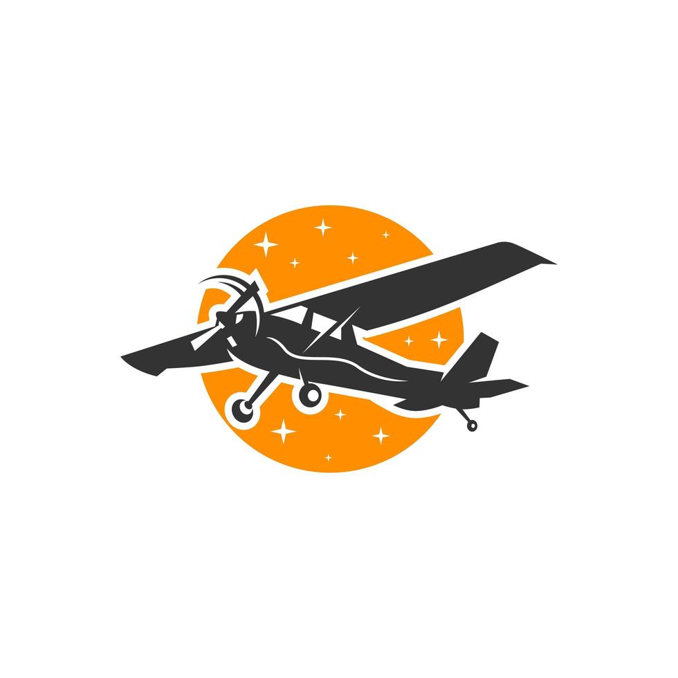 airplane transportation logo vector