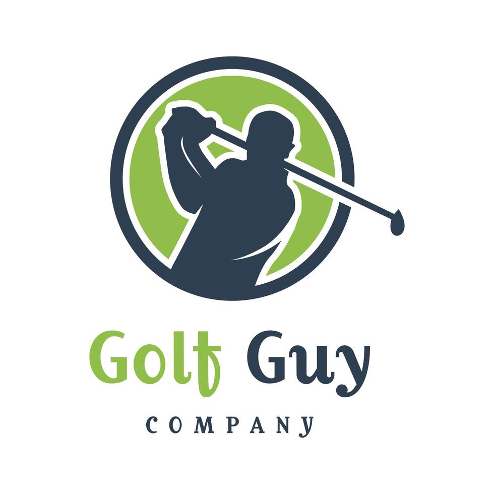 diseño de logotipo de deportes de golf para hombres vector